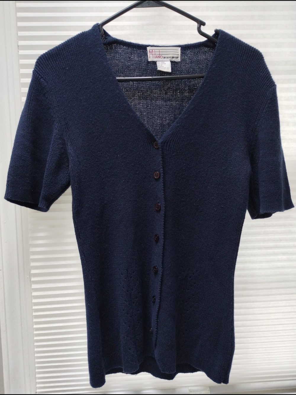 Vintage Milano Design Group Short Sleeve Button Cardigan